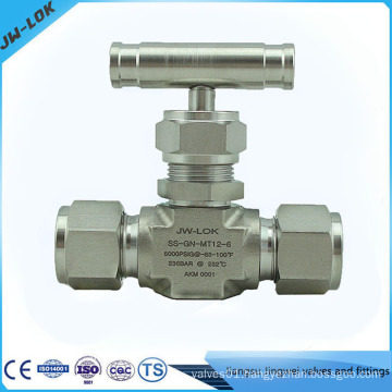 high pressure double ferrule needle valve